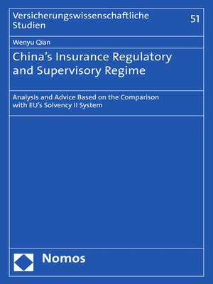 cover image of China's Insurance Regulatory and Supervisory Regime